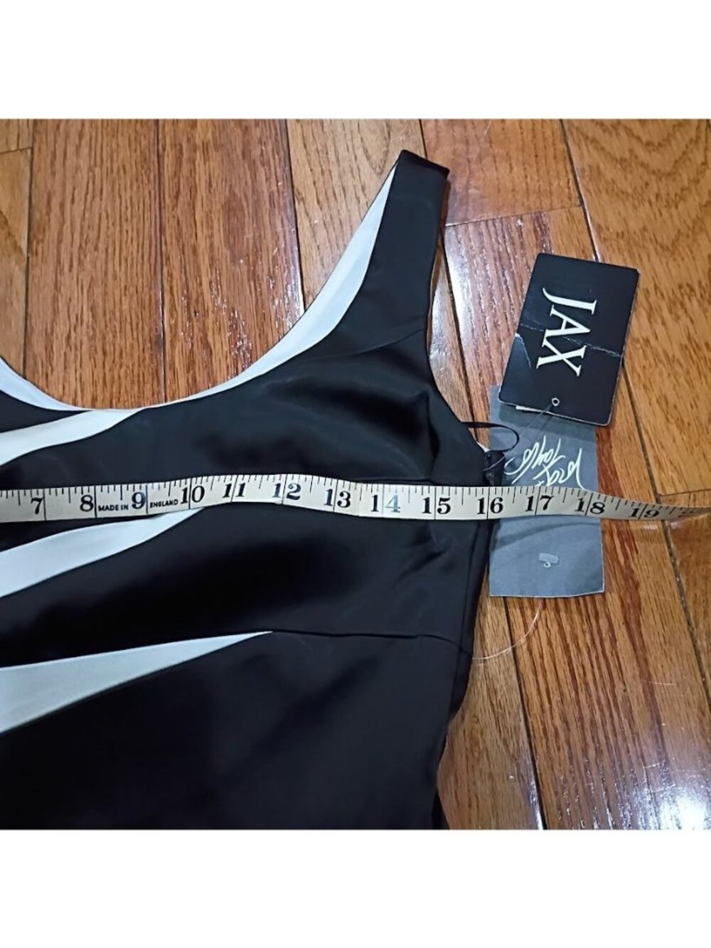 Jax Black & White Sleeveless Bodycon Dress Size 6 With Tags - Picture 8 of 13